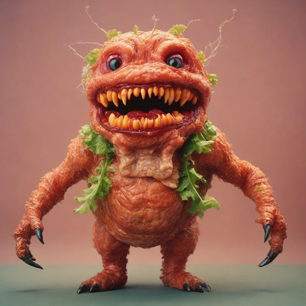 <lora:fx-monsters-xl-pgy-000020:0.5> fx-monsters burger creature, analog film