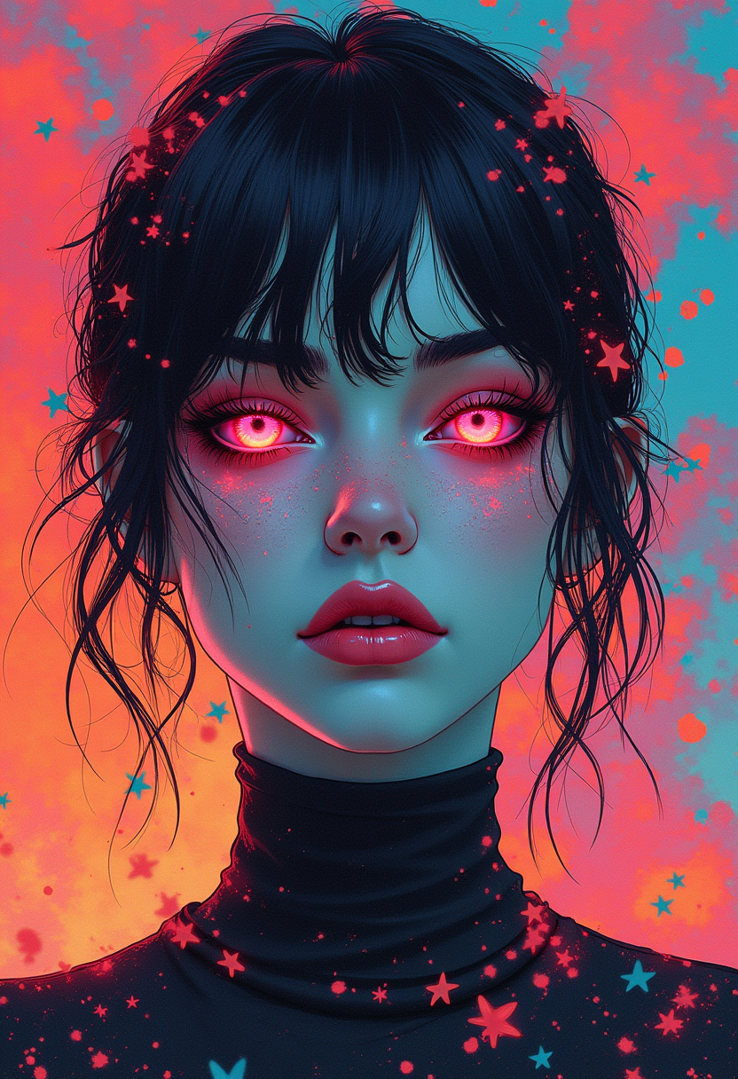 Dreamscape Dreamscape Dreamscape concept art (style of Conrad Roset) (portrait) a cyberpunk sci-fi . digital artwork, illustrative, painterly, matte painting, highly detailed . Surreal, ethereal, 