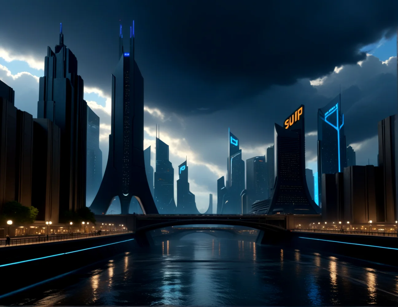 score_9, score_8_up, score_7_up,
<lora:Dystopian_Future_(Architecture)_(SDXL)_(AD):1> Dystopian Future, monumental architecture, architecture, city, cityscape, scenery, building, skyscraper, future, scifi, science fiction,
8K, In'ei, chiaroscuro, rim lighting, perfect depth of field shot, beautiful, sharp focus, crisp details, subsurface scattering and reflections, god rays, ray tracing,
idealized city, wide boulevards, busy city center, large plazas, plazas, photographic anime clouds and haze, dark rainy overcast skies, black clouds, abysmal haze, photographic realism, buildings, skyscrapers, metropolis, 8K CGI render, oppressive scale of architecture, black titanium, science fiction masterpiece, river,
(in the style of and art by midjourney, greg rutkowski, raphael, James Gurney, Thomas Kinkade, ),
BREAK zPDXL, zPDXLxxx, <lora:sdxl_lightning_8step_lora:0.4> <lora:detailed_notrigger:0.5>