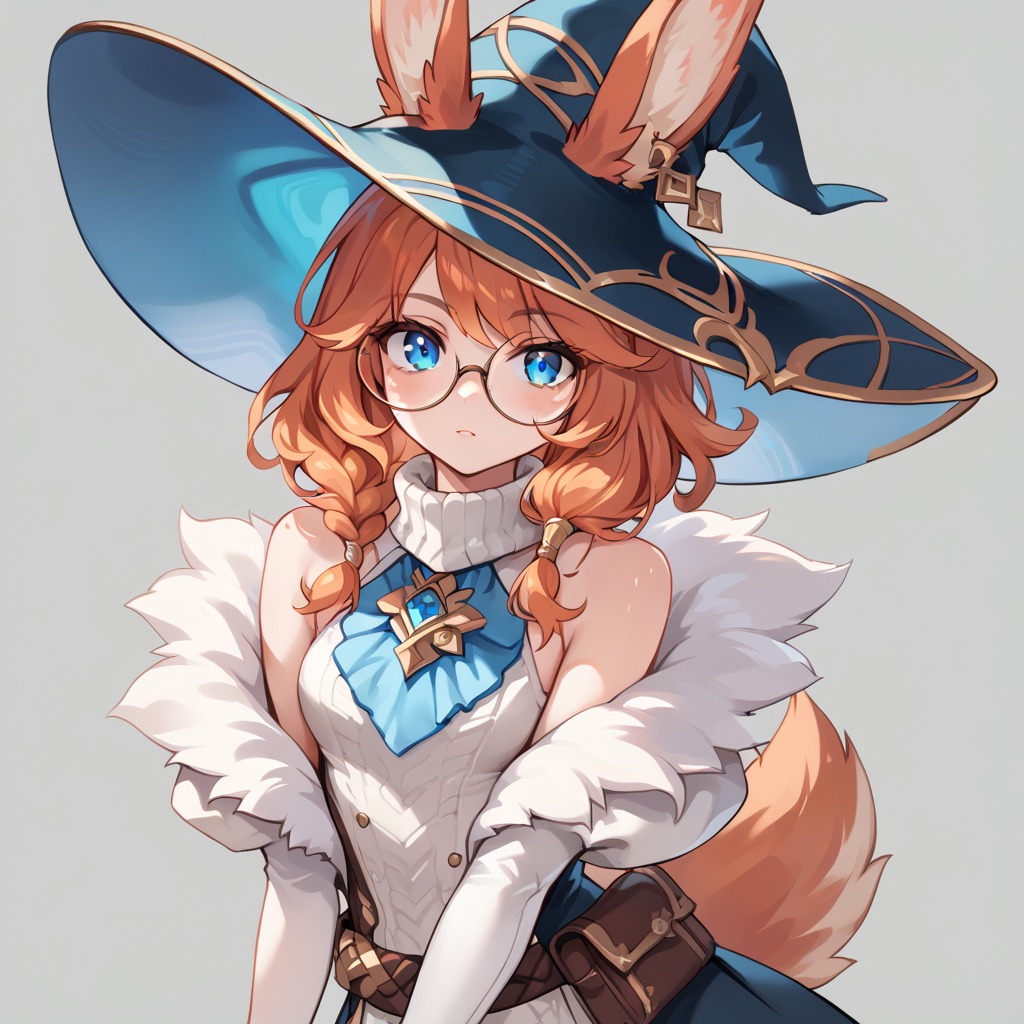 score_9, score_8_up, score_7_up, simple background,
1girl, auroralol, blue eyes, animal ears, hat, elbow gloves, glasses,
<lora:auroralol_pony_v2:0.8>