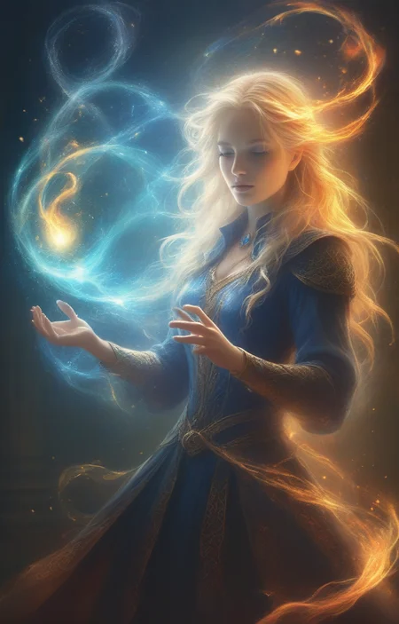 masterpiece,best quality,<lora:tbh64-sdxl:0.6>,illustration,magic,particles,light,flame,lighting,