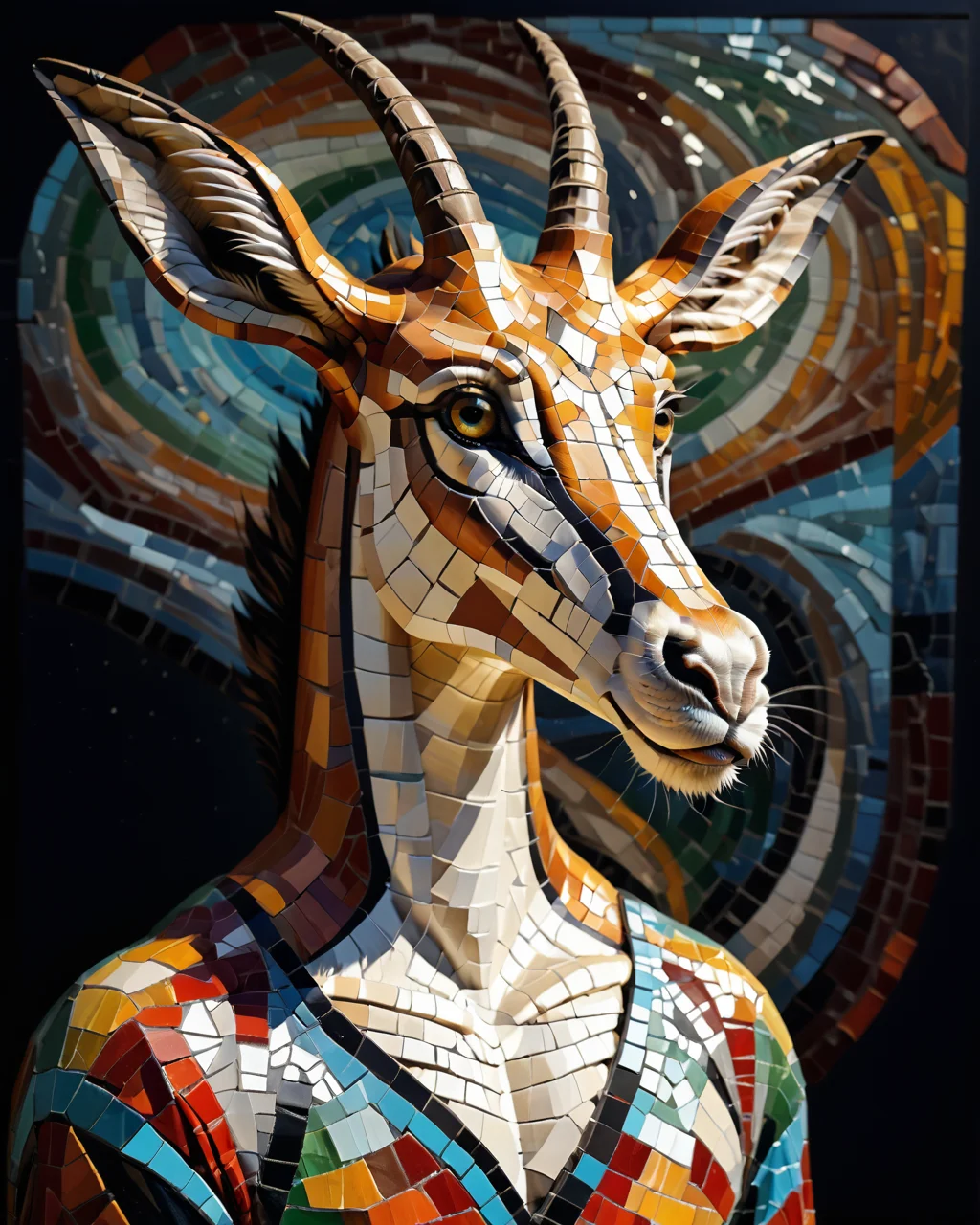 score_9, score_8_up, score_7_up, intricate details, rating_safe,
<lora:MosaicStyle:1>,
1boy(Mosaic, made from colored stone pieces,
anthro furry, gazelle,
full body, looking at the viewer, solo, smiling), black background,
<lora:ral-chrosc-clr:0.3>, ral-chrosc-clr,
<lora:xl_more_art-full_v1:0.3>,
<lora:add-detail-xl:0.3>