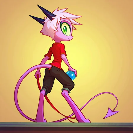 score_9, score_8_up, score_7_up,
Dreamkeepers,namah_calah, solo,horns,looking at viewer,tail,standing,detailed backround,green eyes,pink fur,
,<lora:dreamkeepers_multiple_Characters:0.8>,