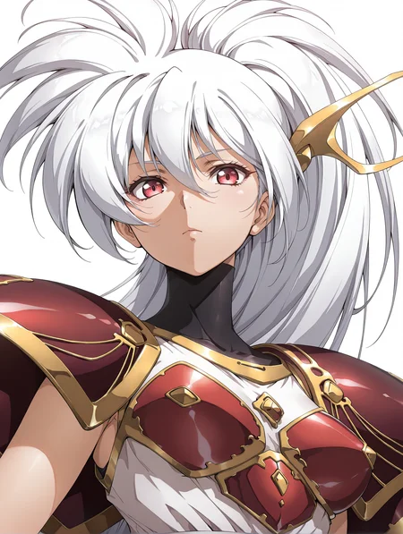 masterpiece,best quality,amazing quality,
1girl,solo,
<lora:luna_ilxlv1.1:1>,Luna,white hair,hair ornament,ponytail,
l_clothes,shoulder armor,
<lora:Fixhands_anime_bdsqlsz_V1:1>,looking_at_viewer,upper_body,face_focus,dynamic_angle,cinematic_angle,white_background,simple_background,expressionless,portrait,
