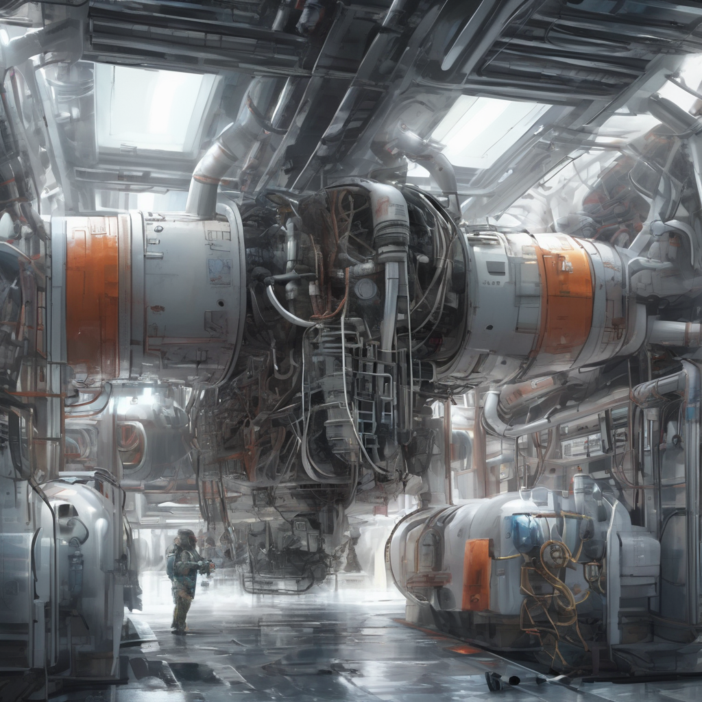 a realistic digital illustration of a spaceship, human engineering, hoses and pipes, akira styling