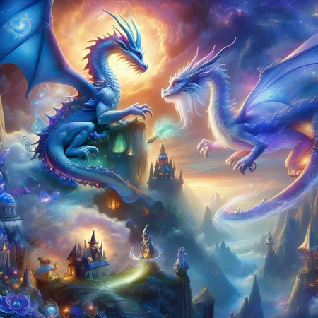 (best quality)++, (masterpiece)++, (detailed)+, elf on the shelf fighting a Dragon, (fantasy illustration)1.3, enchanting Dragon, elf on the shelf, mystical design, (many gnomes)1.4 (whimsical charm).4 Otherworldly charm, mystical sky, (Luis Royo)1.2, (Yoshitaka Amano)1.1, moonlit night, soft colors, (detailed cloudscape)1.3, (high-resolution)1.2 (gnomes everywhere)1.2 , <lora:DonM3t3rn1tyXL-v1.1:0.8> DonM3t3rn1tyXL <lora:DonMD1g174l4sc3nc10nXL:0.8> DonMD1g174l4sc3nc10nXL  <lora:Dragons:0.8> dragon <lora:EnvyMagicalXL01:0.8> magical <lora:FantasyLandscape:0.8> FanLan
