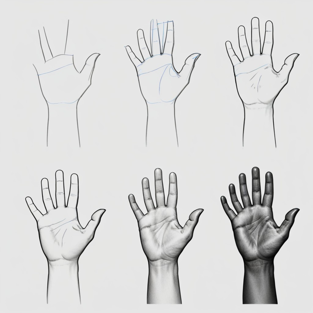 <lora:How_to_draw_step_by_step_2:1.0> howtodraw hand in 4 steps
