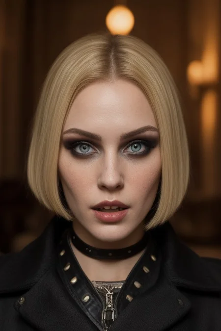 1girl, 5caryma5k, scary Scandinavian vampire mask, the most haunted Scandinavian vampire in the world, Scandinavian girl, (haunted Scandinavian vampire armor), choker, freckles, innocent, 20 year, (((blonde))), pale white skin, sweating, oiled, blue eyes, during a lightning storm BREAK at night time, dolly zoom, dutch angle, sharp focus, intrincate details, outdoors, intense night, far away haunted castle, professional photograph of a stunning woman detailed, sharp focus, dramatic, award winning, cinematic lighting, hip focus, facing viewer, looking at viewer, collar, revealing clothes, stilletto heels, high heels, jewelry, bedroom background, night,Best quality, HD quality, 4K quality,