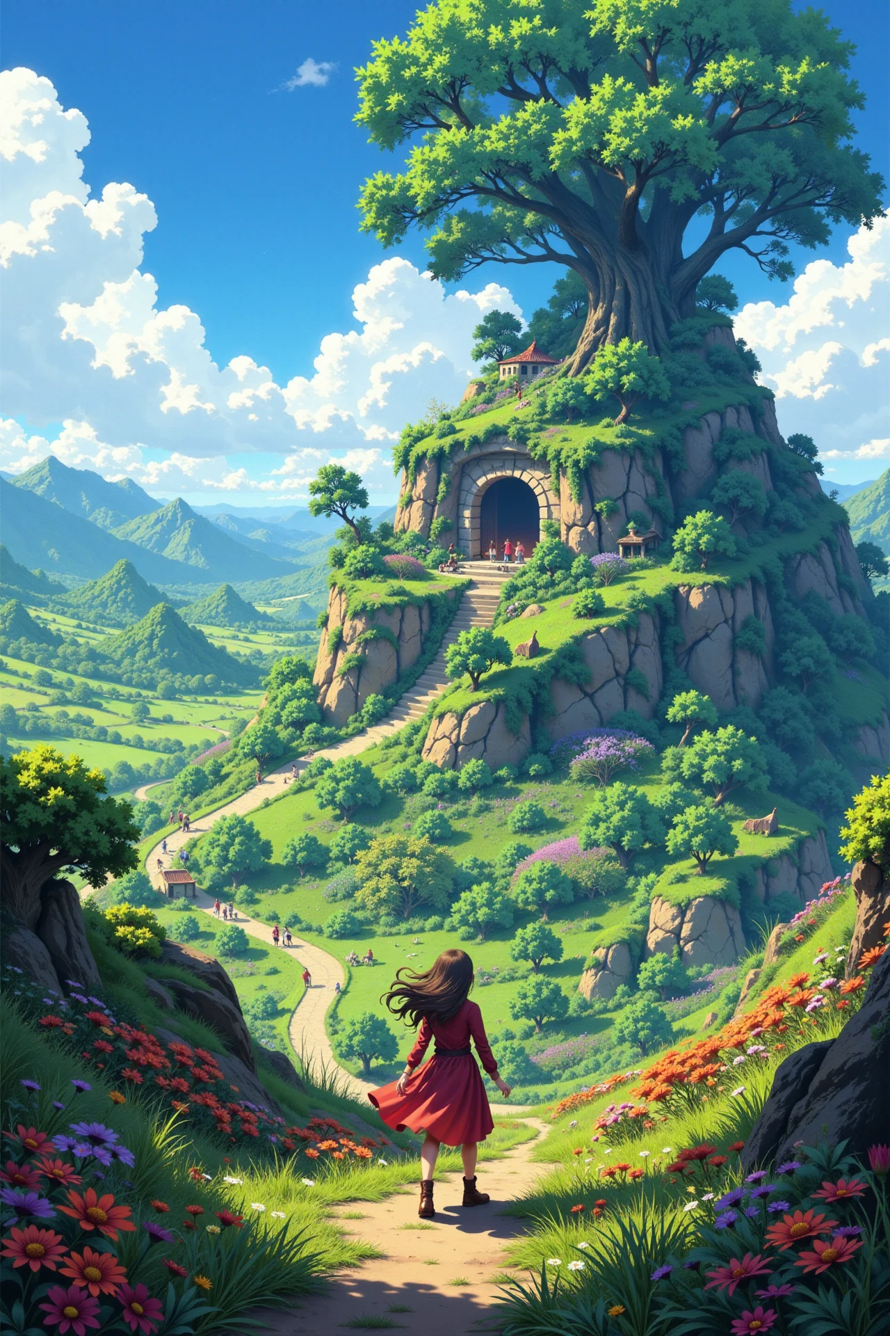 Wonderland, fantastical place beautiful  landscape, wind, woman, very intricate, very detailed, sharp, bright, colorful, <lora:Hand v2:0.5> <lora:Anti-Blur:1><lora:Insane Detail Slider:0.25>  <lora:flux.1_lora_flyway_Epic-detail_v2:0.3> <lora:fluxenhancer:0.25> <lora:ROWER:0.8> <lora:Anime art - Variant 3:0.6> Anime art