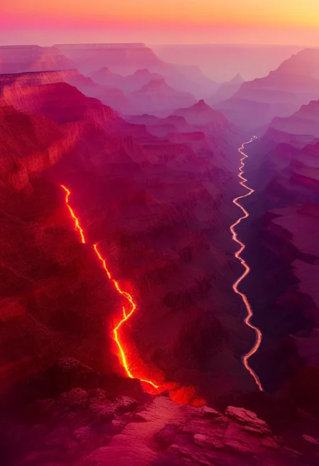 ()Hyoer Realistic, full color:2.0) depicting
(The Grand Canyon’s Bright Angel Trail, Arizona 🇺🇸:)
BREAK
)Hyoer Realistic:2.0)Polaroid picture (Cyberpunk future theme:1.97) Photorealistic image of the view from the tallest mountain on Mars, Olympus Mons, at sunrise. Realistic, high-resolution, 8K, cinematic, epic, detailed, intricate, hyper-realistic. Incorporate a vast, barren Martian landscape with towering mountains, deep valleys, and a distant horizon. The sky should be a deep shade of crimson, with a subtle gradient of orange and pink hues. Use a high-angle shot to emphasize the grandeur of the mountain. Canon EOS R3, f/5.6 aperture, 1/125 second shutter speed, ISO 100