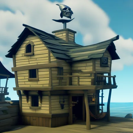 surreal house <lora:Pirates-Kytra-XL-32dim-V1-000030:1.0> sotprt pirate