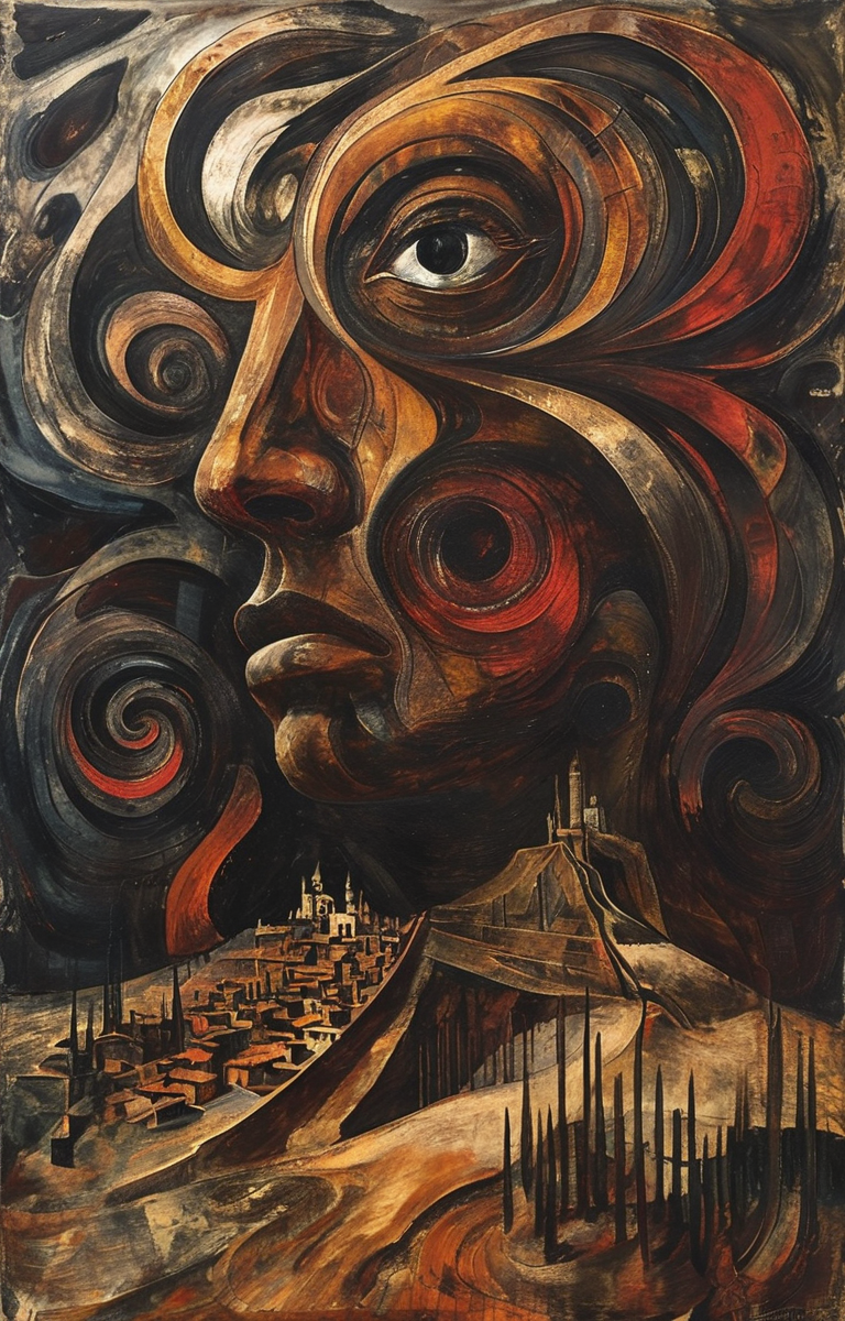 masterpiece,best quality,<lora:tbh178-sdxl:0.9>,illustration,style of David Alfaro Siqueiros,Human Revolution
