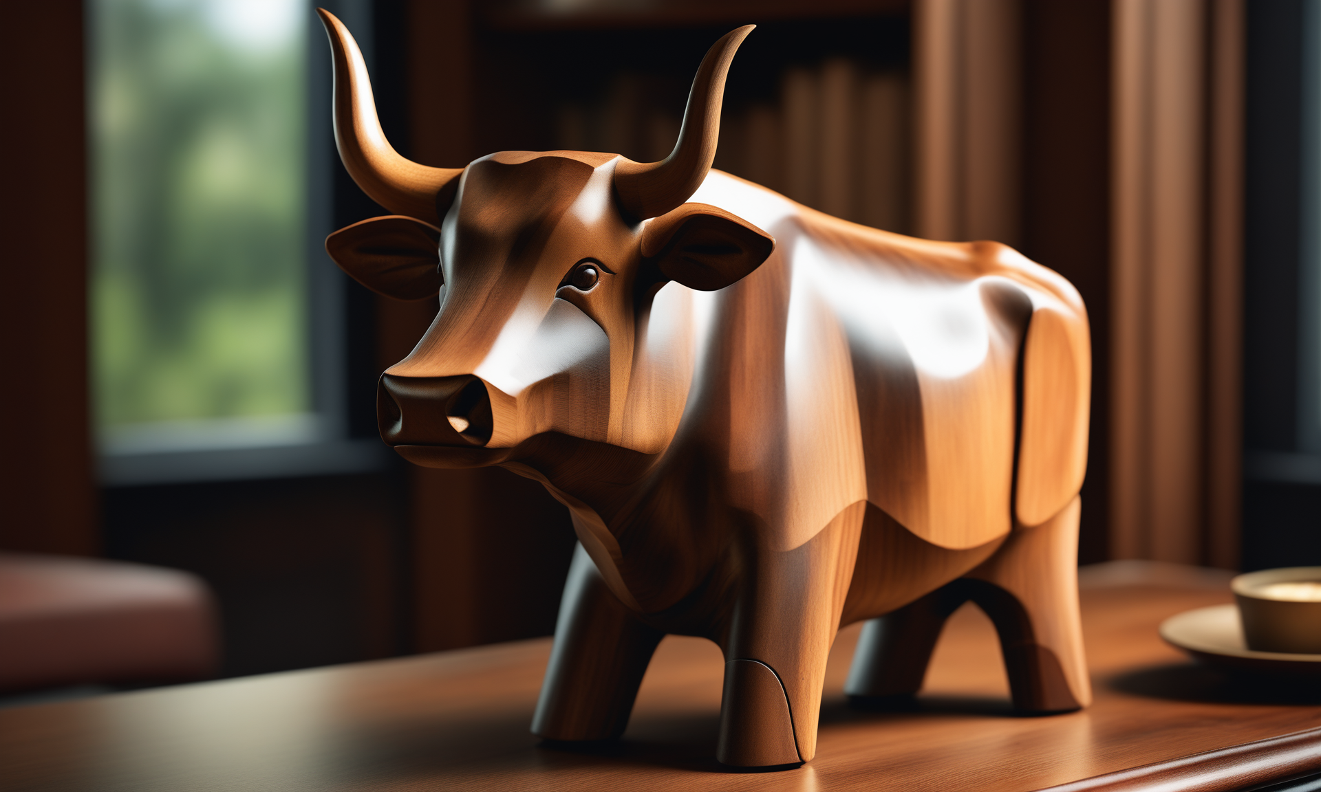 <lora:woodcarvingcd_xl-000005:0.8>,a statue of a ox made of wooden in office scene,woodcarvingcd_xl,wood carving,indoors,chinese zodiac,wooden table,cutie,cute,still life,animal statue,front view,facing viewer,looking at viewer,(Unbelievable Digital Artwork:1.3),fine art,CGSociety,ArtStation,master works, emotional, harmonious, high budget, moody, epic, gorgeous, perfect lighting, realistic, photorealistic, photographic, photo (medium),real, moody lighting, volumetric lighting, reality ray tracing, 8K, HDR, UHD, masterpiece, best quality, highly detailed, high resolution, finely detail, extremely detailed, ultra detailed, wallpaper