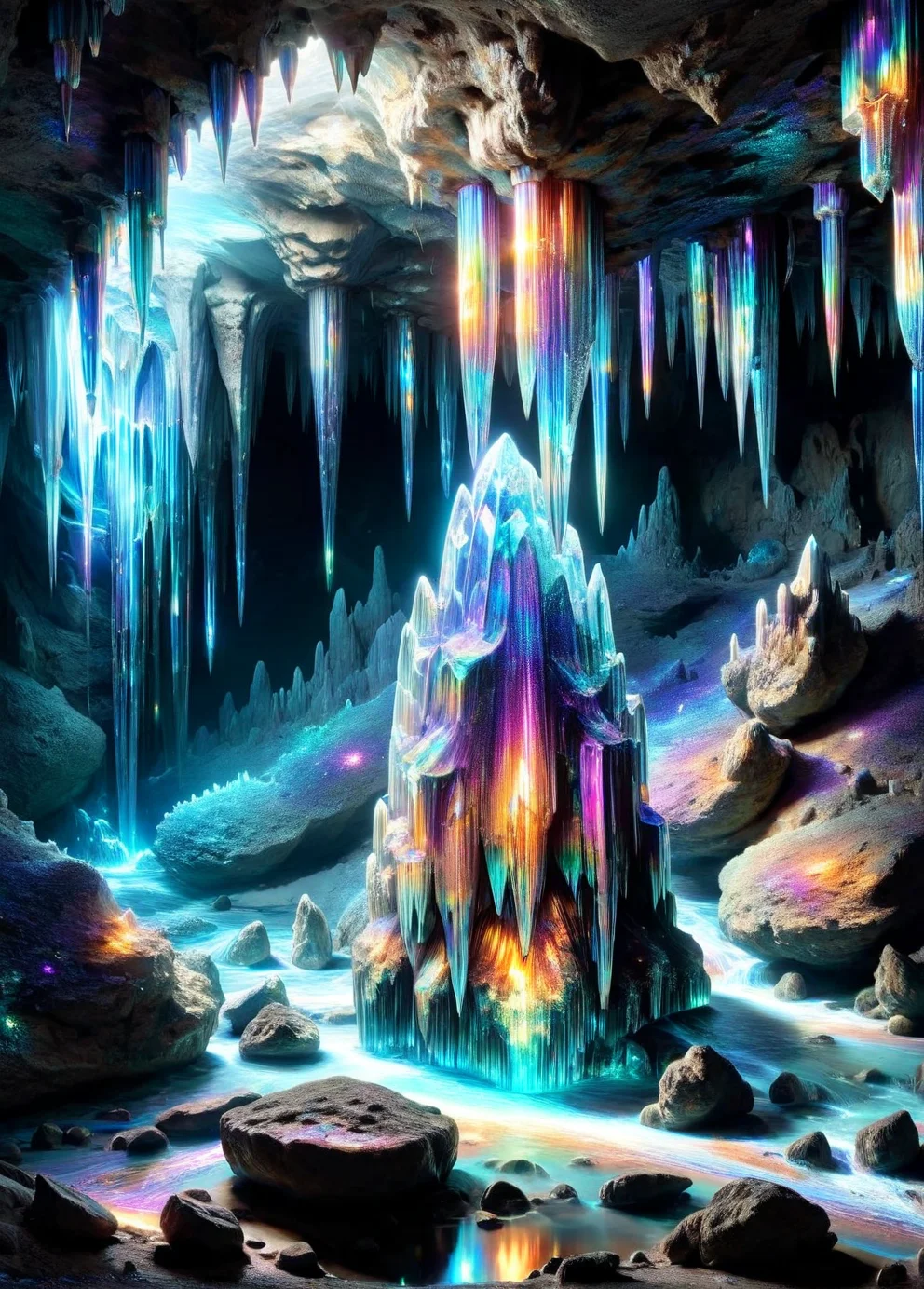 ais-rdscnt crystal cave with luminous stalactites and stalagmites <lora:ais-rdscnt-sdxl:1>