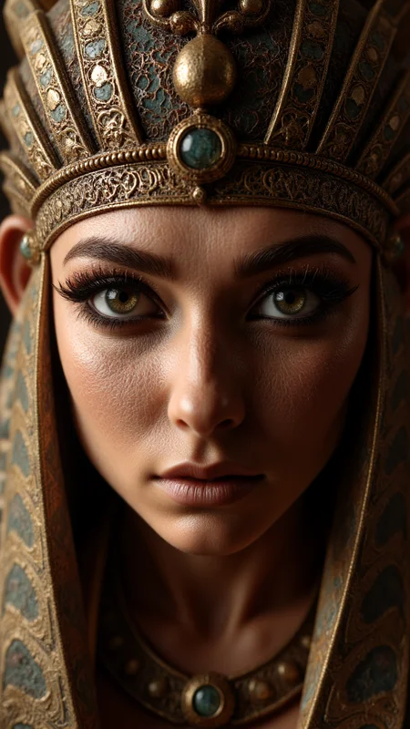 portrait, close up of a Female Sphinx, epic, Large Head, Lustful, stylized, sexy, heroic, , , aidmamjv7