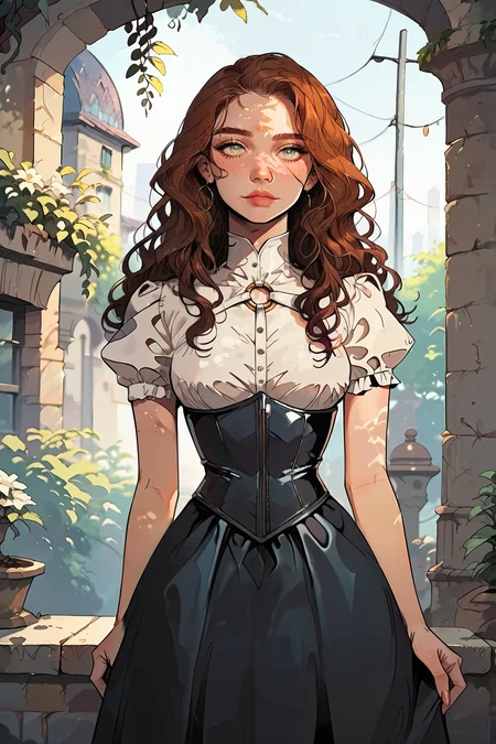 score_9, score_8_up, score_7_up, score_6_up, ),  lvthn, Sinozicklabstylemix , masterpiece,best quality, highly detailed, masterpiece,best quality, highly detailed, source_cartoon, uncensored, rating_explicit, casual, shiny highlights, smooth skin, motion lines,
city, cobblestone, pedestrian road, latex suit, white latexsuit, latex skirt, latex corset, o- rings,
beautiful woman, long wavy chestnut brown hair with soft natural highlights, bright hazel eyes with a gentle sparkle, defined cheekbones and jawline, soft pink lips with a natural shape, delicate facial features, soft natural lighting highlighting her face and hair, confident and graceful expression, relaxed and warm atmosphere, refined and timeless beauty, (poised:0.3), dominant,
highly detailed, intricate details in hair and makeup, masterpiece, best quality, ultra highres, original, extremely detailed, perfect lighting
<lora:incase---1:0.5> <lora:S1_Dramatic_Lighting_v2:0.5> s1_dram   <lora:LVTHN:0.6> <lora:Sinozicklabstylemix:0.8>