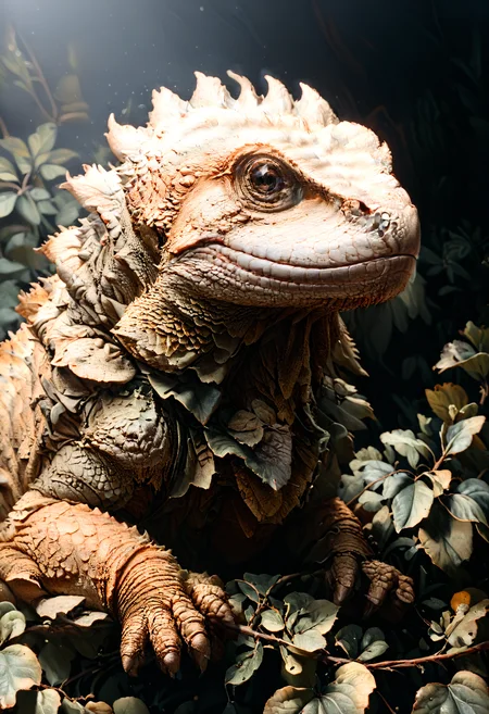 <lora:Mythical_Beasts:0.8> fmb Frilled Lizard,  <lora:xl_more_art-full_v1:0.8>, dynamic lighting, <lora:Neon_Style_XL:0.7> <lora:The_Classic:0.8>