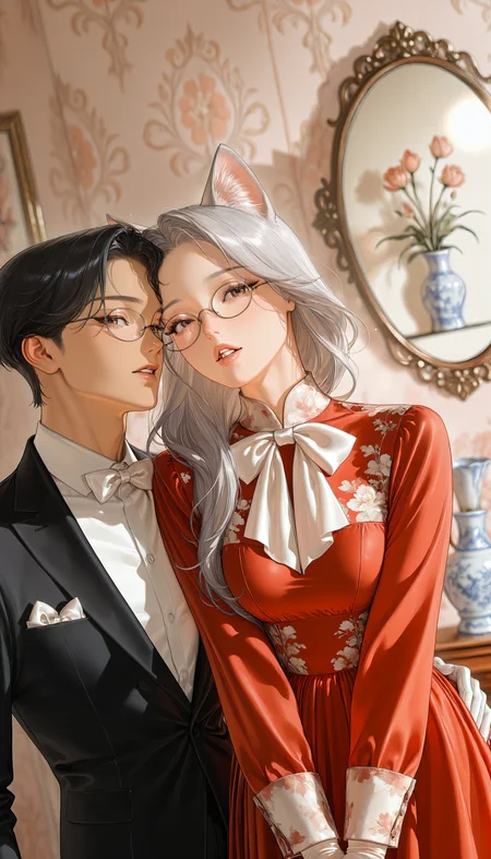 ((seductive, realistic, pinup, pinup_\(style\), portrait, cowboy_shot, blurry, bokeh, best quality, dutch angle, depth of field))
((Chinoiserie, ((wallpaper \(object\), wallpaper \(decoration\))), love and deepspace 1.3k
Characters
?
protagonist (love and deepspace) 562
?
sylus (love and deepspace) 452
General
?
1boy 1.4M
?
1girl 6.1M
?
animal ears 1.2M
?
ascot 141k
?
black hair 1.5M
?
black suit 11k
?
bow 1.2M
?
bowtie 308k
?
brown eyes 854k
?
cat ears 284k
?
collared shirt 457k
?
dress 1.3M
?
flower 630k
?
formal clothes 69k
?
glasses 371k
?
gloves 1.4M
?
grey hair 691k
?
lips 140k
?
long hair 4.4M
?
long sleeves 1.6M
?
mirror 28k
?
parted lips 501k
?
red dress 93k
?
red eyes 1.3M
?
reflection 37k
?
shirt 1.9M
?
short hair 2.3M
?
suit 75k
?
vase 8.2k
?
wallpaper (object) 1.1k
?
white bow 89k
?
white bowtie 12k
?
white gloves 303k
?
white shirt ))