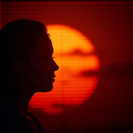 <lora:casting shadows style v1:1>
cucoloris, light modifier, casting shadows, A cucoloris patterned illumination casting a warm light shadow on a large sun is setting in the sky, dark, cinematic, film, filmic, casting shadow, venetian blinds casting shadow light, shadow on face, face partially covered in shadow, different shadow, window casting shadow light, cinematography, detailed, detailed background, detailed face, high quality, 8k, cuculoris, kookaloris, cookaloris or cucalorus, light modifier, different light pattern, creative light, unique shadow, casting shadow style, no humans, glowing, scenery, sunset, sun, red theme, red sky, sky, cloud, blurry, gradient, orange theme