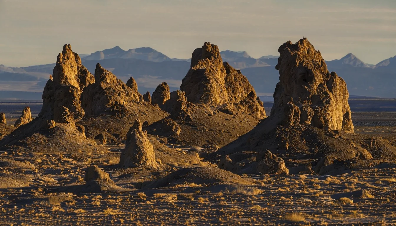 Trona Pinnacles,scenery,no humans,outdoors,sky,landscape,<lora:Trona Pinnacles:1>,, masterpiece, best quality,