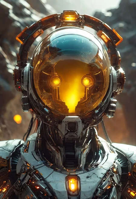 An establishing shot of a futuristic spaceship with focus on an extremely detailed panoramic background view of a vast landscape and megastructures on the horizon. Intriguing stunning mysterious epic sci-fi fantasy scene. Hyperrealistic, mixed media, ultra-detailed, ray-traced, award-winning, light leaks, lens flare, (volumetric light scattering), high contrast, implied motion, (deep depth of field), (color graded), (visual flow)