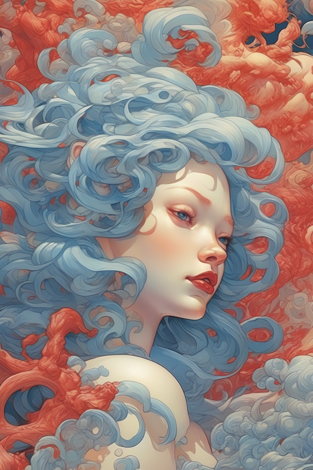 <lora:James Jean Style:1>James Jean Style - A beautiful ultra realistic comics book in the style of james jean