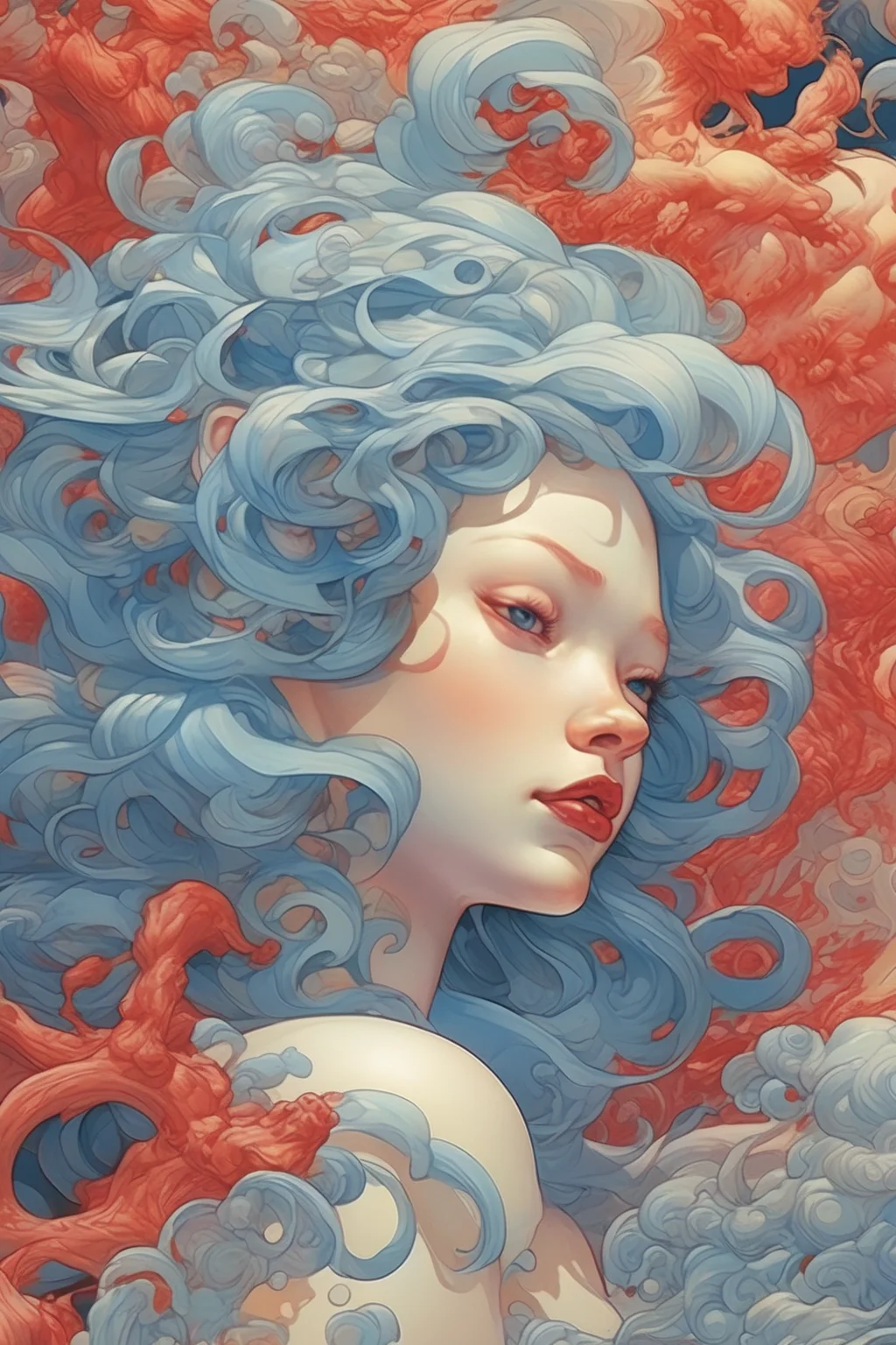 <lora:James Jean Style:1>James Jean Style - A beautiful ultra realistic comics book in the style of james jean
