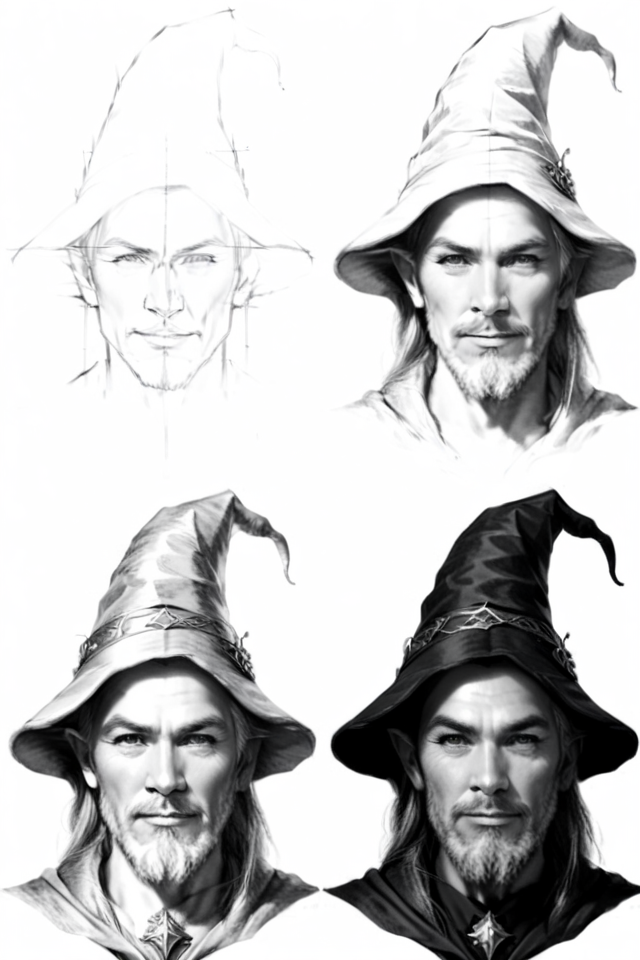 <lora:How_to_draw_step_by_step_2:1> howtodraw, greyscale sketch, 4 steps, handsome wizard, detailed
 <lora:add-detail-xl:1>