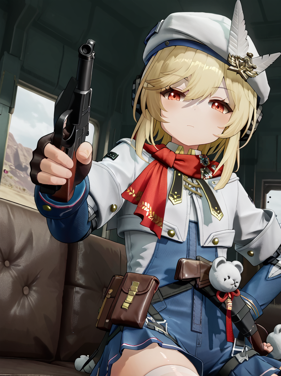 detailed background, shiny skin, rating safe, 
<lora:nagant.pony:1>,
nagant, 
sit, sofa, half-closed eyes, low angle, looking at viewer, upper body, gun, aiming,