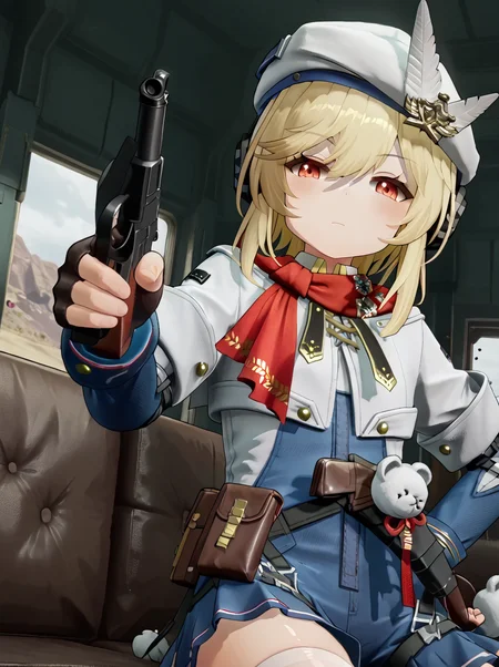 detailed background, shiny skin, rating safe,
<lora:nagant.pony:1>,
nagant,
sit, sofa, half-closed eyes, low angle, looking at viewer, upper body, gun, aiming,