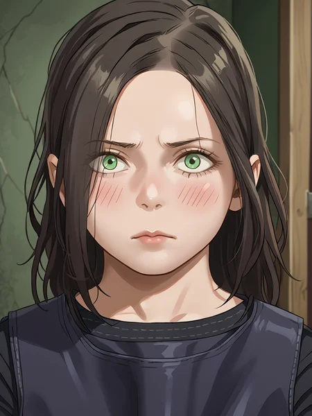 realistic, 1girl, source_anime, score_9, <lora:zPDXL3:0.8> <lora:Pony_DetailV2.0:0.85> asymmetrical
darkness, nighttime, <lora:Based Eveline:1> sevenline, embarassed, blushing
<lora:CSPNY1:1>