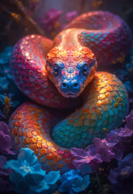 perspective of a snake, Vibrant Glow