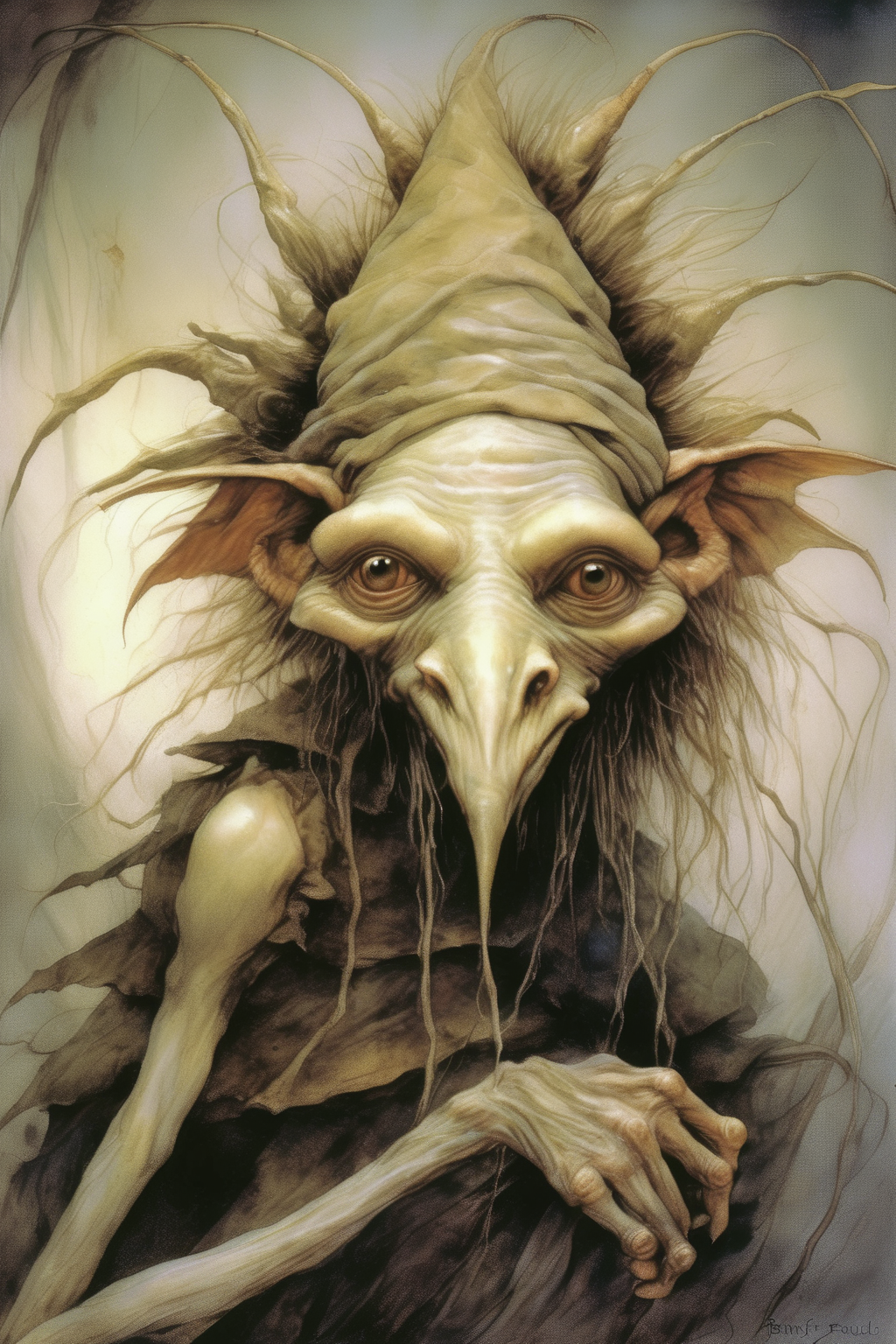 <lora:Wendy Froud Style:1>Wendy Froud Style - strange creature Brian froud