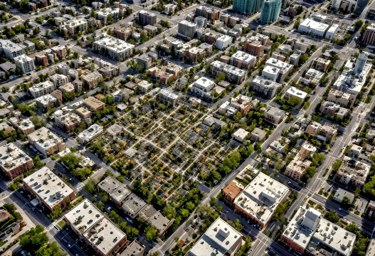 artaitwn, overhead view of downtown. Green zone planning project