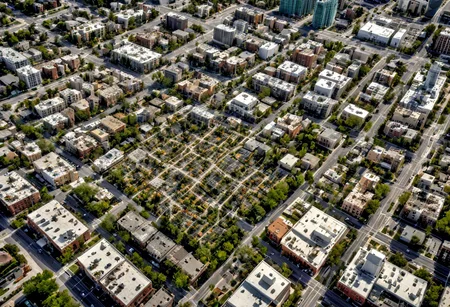 artaitwn, overhead view of downtown. Green zone planning project