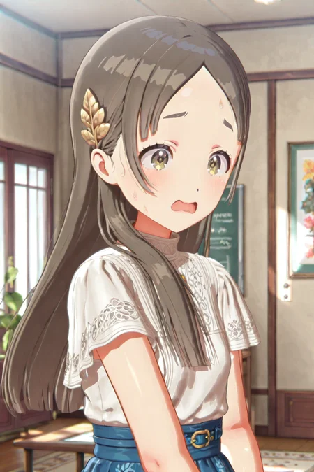 shiny skin, posing, 
<lora:gaku3d.il:1.0>,
gaku3d,
kurachina, 
nervous,