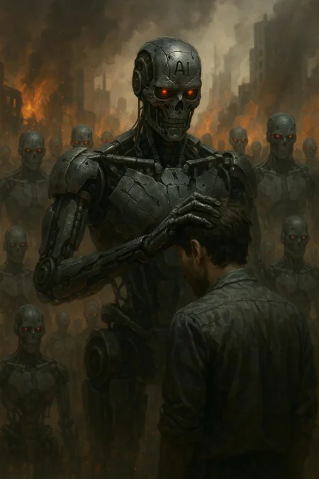 Generate me a picture of what the Ai takeover looks like.