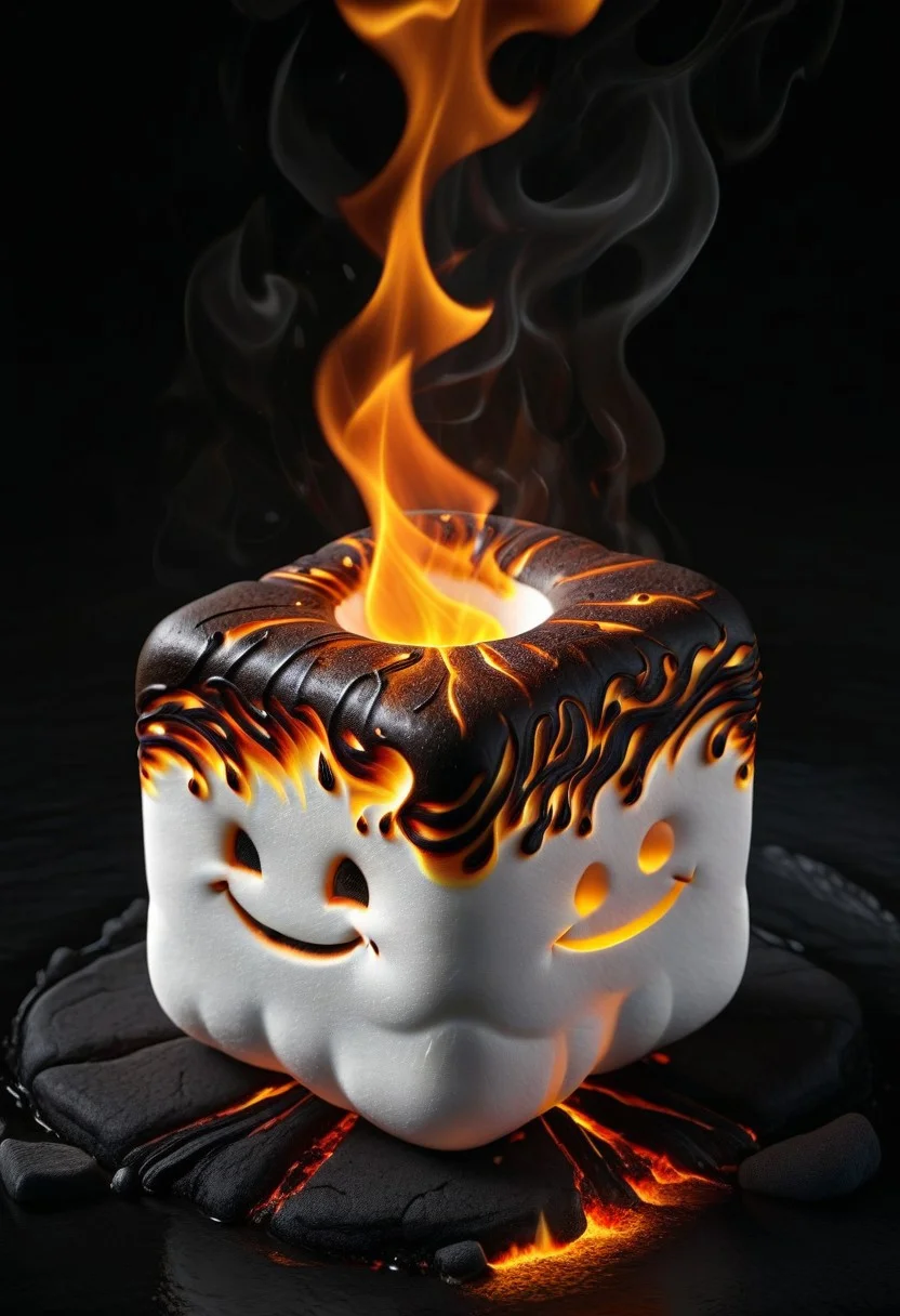 high quality, high resolution, extremely detailed, HavvoricFireDarkstyle, marshmellow,