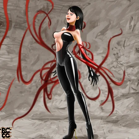 bc style, a woman with tight latex clothes, bc style <lora:bc style:1>