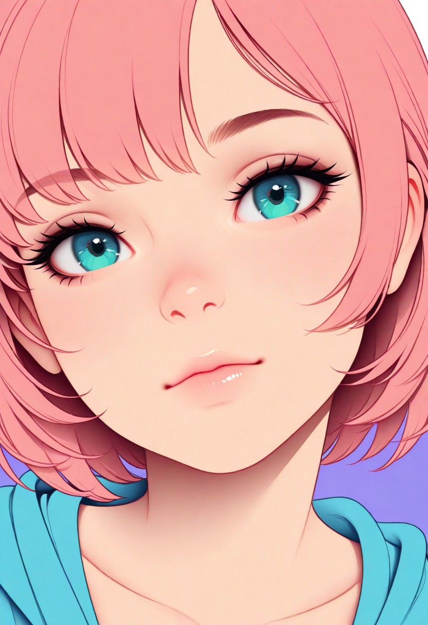 masterpiece, best quality, amazing quality, very aesthetic, (flat colors:2), (artist:Tsuaii:1),
1girl, close up portrait, looking at viewer
