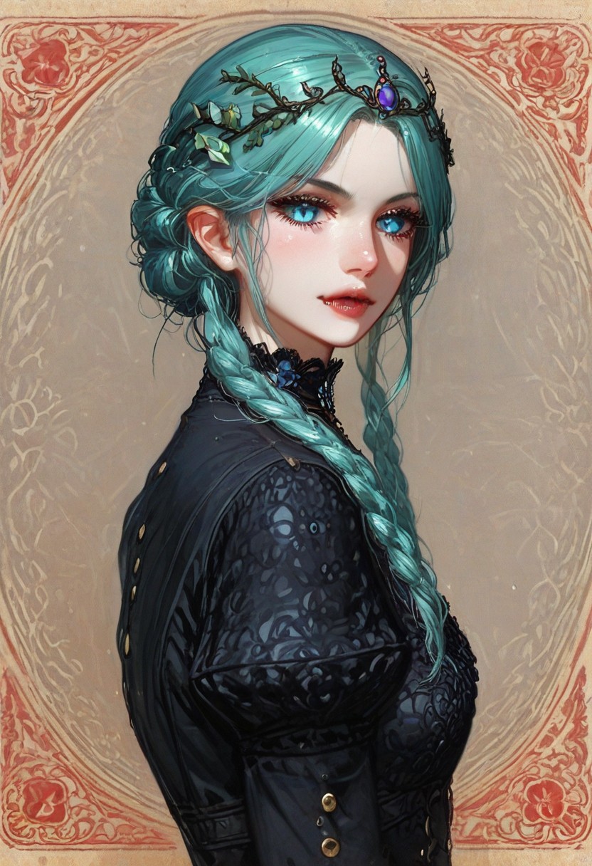 A solo 1girl, Nocturne's Nobility, focuses on her feet adorned with high heels. This Bloodthirsty figure, clad in a crimson silk velvet ballgown, features a corseted bodice with pointed lace trim, a diabolical layered cape-skirt, and draped batwing sleeves with scalloped edges. The floor-sweeping hem drips with rubies, while a vampire fangs choker and a blood jewel chignon complete the ensemble. Alternatively, as Coven's Call, she wears a Charmed midnight purple organza ballgown with a Cauldron bubble bodice featuring glow-in-the-dark stitching. This mystical figure boasts a billowing wispy skirt adorned with luminous spell runes, ensnaring bishop sleeves with poison ivy accents, and a sweep of cobweb lace train. She wears a Circlet of elder witch crystals. Rendered with octane, this absurdness masterpiece showcases highly detailed, volumetric, and dramatic lighting.