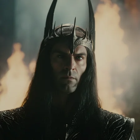 cinematic film still of <lora:The Lord of the Rings style:1>
<lora:Film Grain style:0.5>
<lora:Chiaroscuro Lighting Style:0.5>
Sauron staring at camera, shallow depth of field, vignette, highly detailed, high budget, bokeh, cinemascope, moody, epic, gorgeous, film grain, grainy