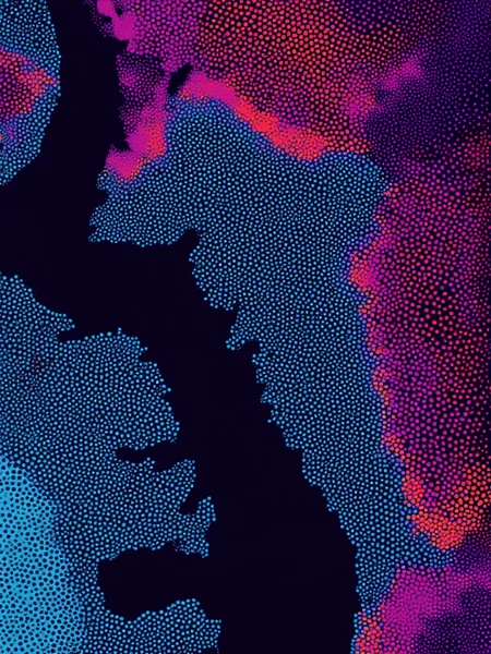 halftone_glitch, zoning and density map for city skylines, color-coded areas, top-down view, infographic style, <lora:General Flux\darkdescent-halftone-glitch.safetensors:0.9500000000000001:1.0>