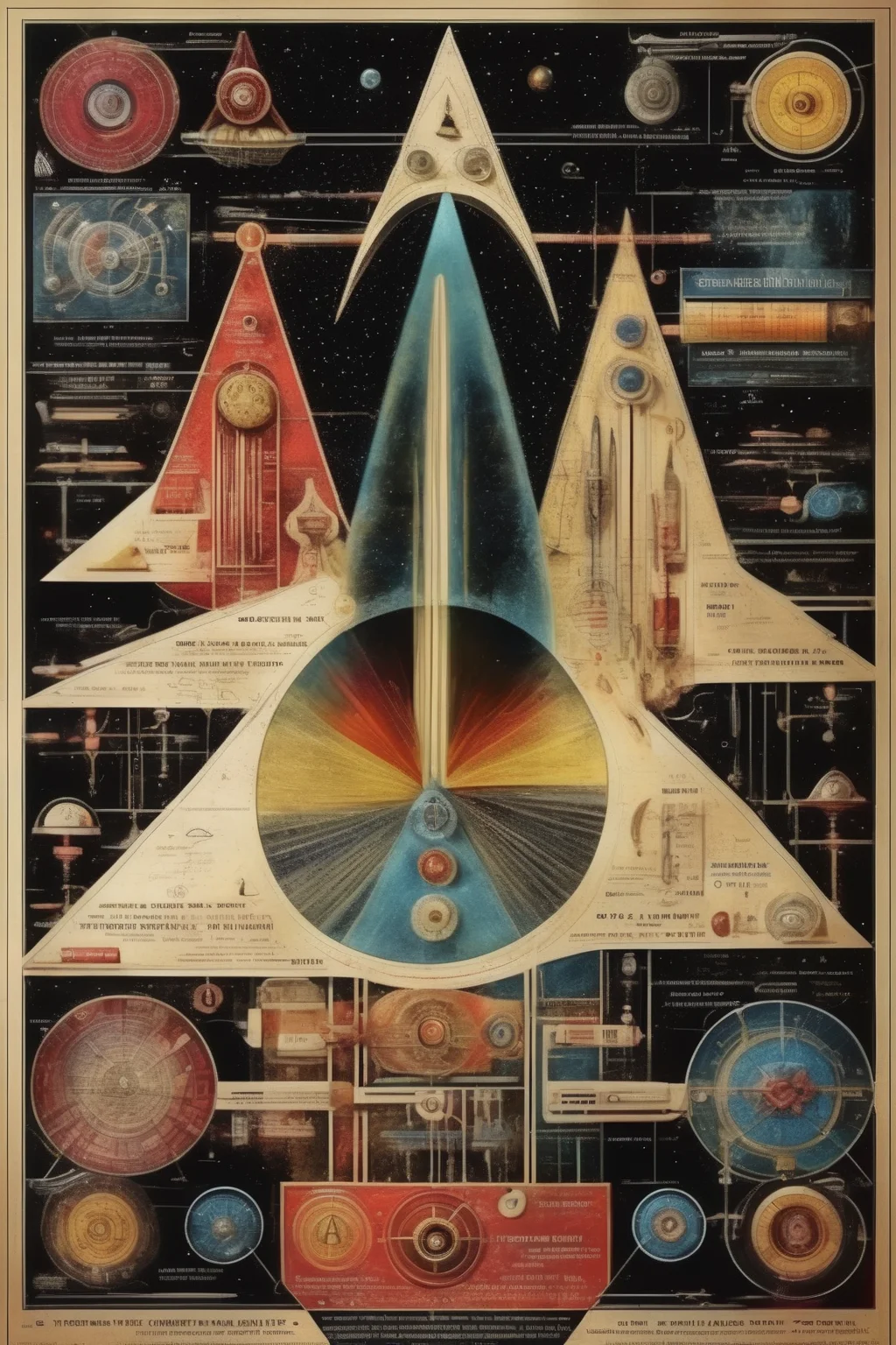 <lora:Paul Laffoley Style:1>Paul Laffoley Style - make this be a more futuristic diagram that might appear on star trek