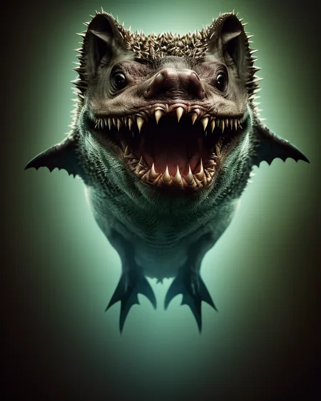 solo mid shot photo of a horror version of a hedgehog shark hybrid by tim burton and lovecraft
dark fantasy background, majestic, thrilling
ultra realistic highly detailed intricate photorealistic analog style photograph sharp focus, dramatic lighting by Peter Wileman and Greg Hildebrandt