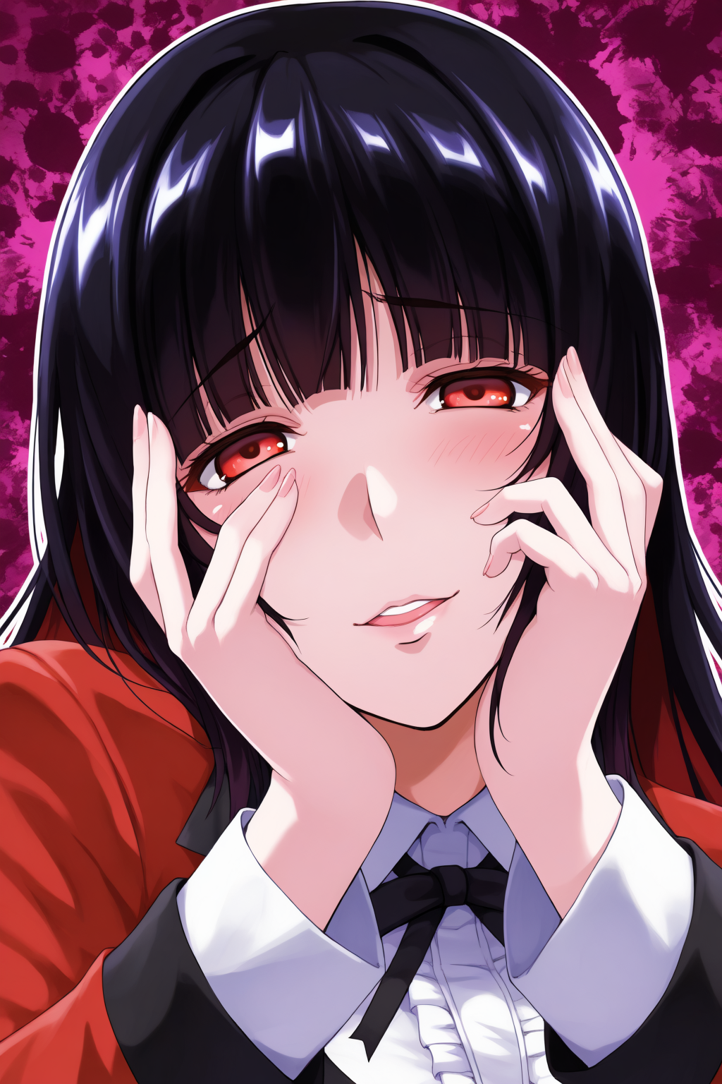 jabami yumeko,  1girl, solo,  <lora:YandeTrance:1>, yandetrance,