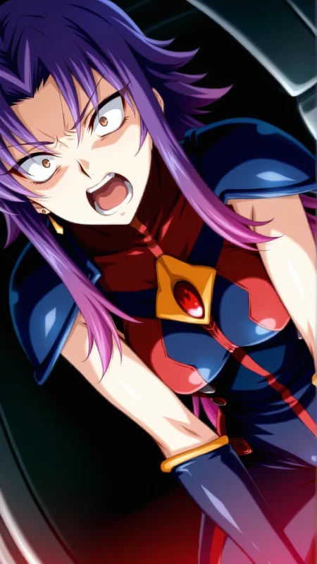 source_anime, genral, best quality, masterpiece, 1girl, <lora:Clavier_Argo_ill_v1.0:1> clavier_argo\(srw\),brown eyes, purple hair,parted bangs, sidelocks,gradient hair,long hair, earrings, jewelry, sanpaku, angry, crazy eyes , shouting, v-shaped eyebrows,tsurime, pilot suit, shoulder pads, cockpit, dynamic pose, dutch angle,