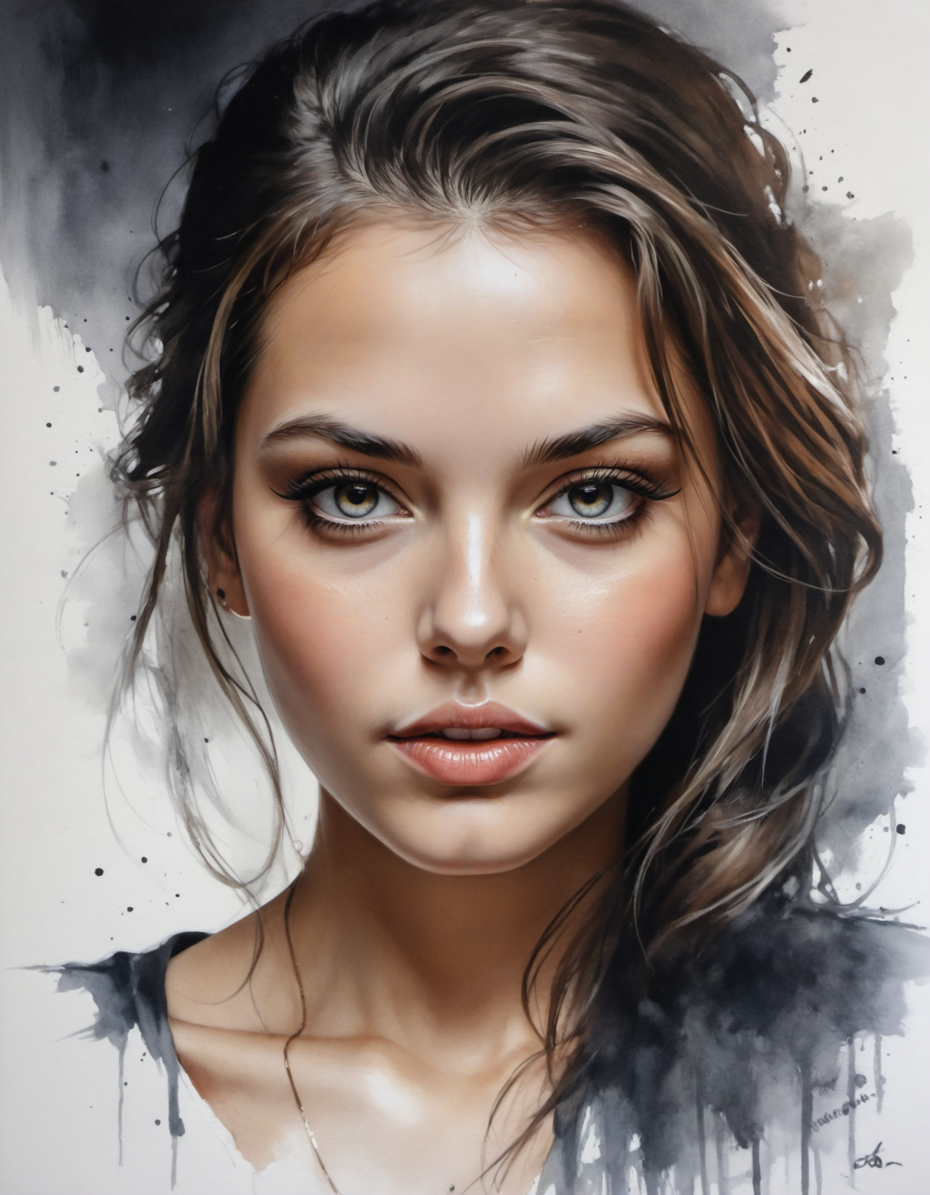 by Thomas Saliot,  Nikon D850 , Pencil Sketch Drawing but extremely beautiful:1.4), (intricate details, masterpiece, best quality:1.4), 
Cinematic photograph, UHD, 4k, ultra detailed, epic, inspiring, beautiful lighting, artistic composition,  looking at viewer
<lora:add-detail-xl:1> <lora:xl_more_art-full_v1:0.5> <lora:looking_at_viewer:2>
