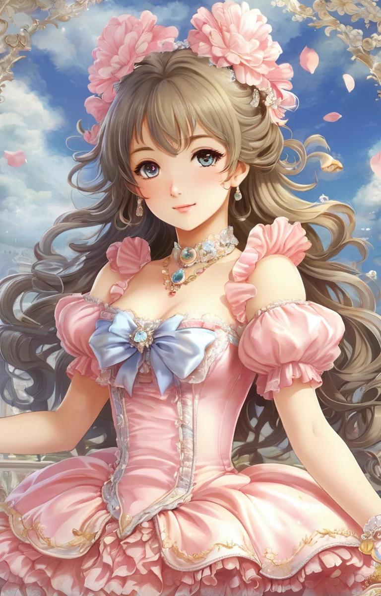 masterpiece,best quality,<lora:tbh356-sdxl:0.6>,illustration,style of patten of Rococo portrait of idolmaster cinderella girls,