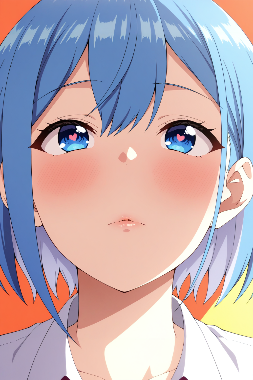 masterpiece, best quality, newest, absurdres, highres,
looking up, heart eyes, glossy lips, light breeze, warm light across face, shy, color splash background,
<lora:il_contrast_slider_d1 (Ð¦ÐÐÐ¢ ÐÐÐ Ð¢ÐÐÐÐ):-0.8>
 <lora:Himari Inuzuka:0.8> himari_inuzuka, 1girl,